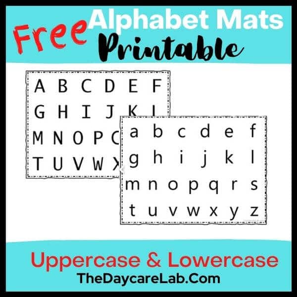 Free Alphabet Printable With Letter Activity Ideas The Daycare Lab