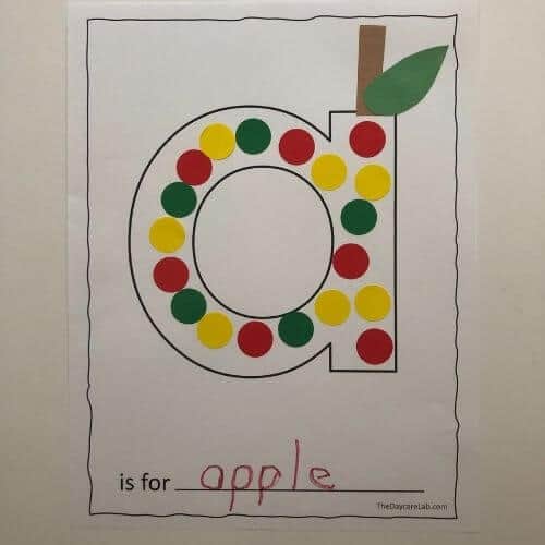 letter of the week apple craft