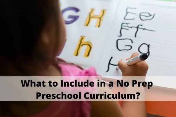 what to include in a no prep preschool curriculum