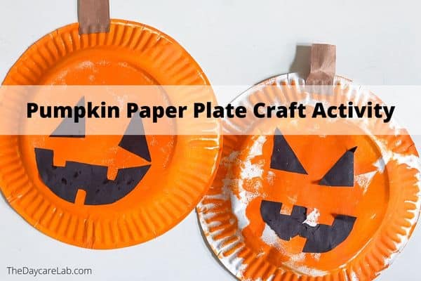 paper plate pumpkin craft