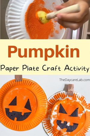pumpkin paper plate craft activity