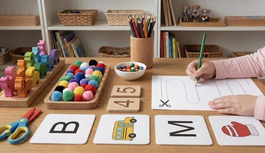 preschool fine motor activity with tracing practice to support writing readiness